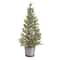 2ft. Pre-Lit Pine Artificial Christmas Tree in Rustic Metal Planter, Warm White Lights
